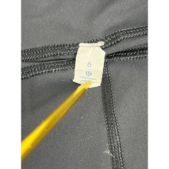 LULULEMON LEGGINGS SIZE 6 BLACK CAPRI LENGTH MESH‎ - Picture 4 of 12